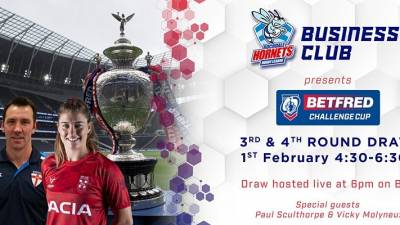 Hornets to host  Betfred Challenge Cup draw
